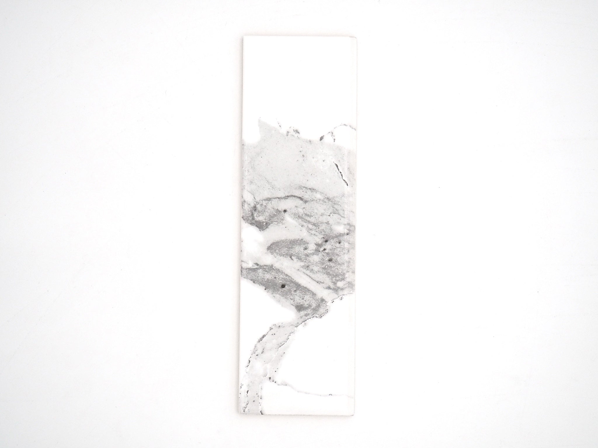 3x10 Flow Statuario Arabes Glazed Bullnose - clearance item / no returns